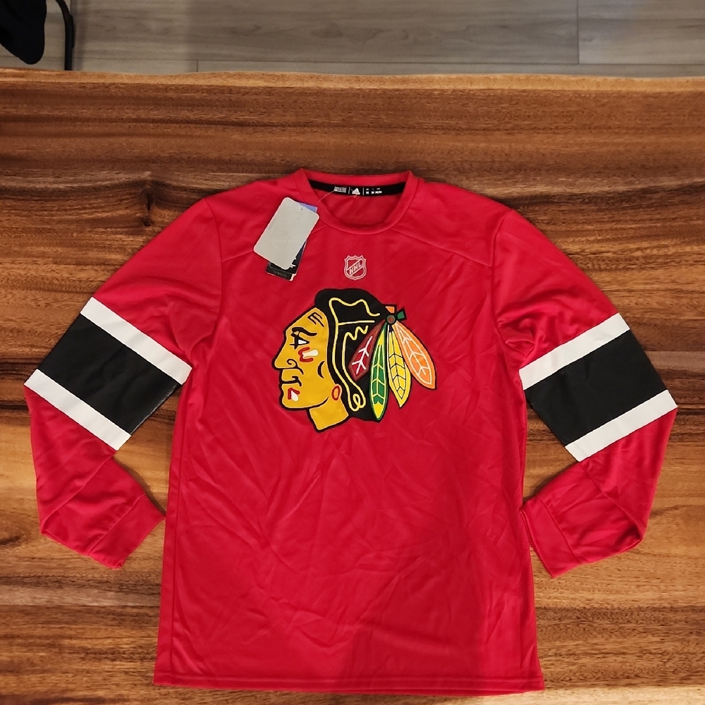 Adidas Climalite NHL Chicago Blackhawks Jersey Tee NWT